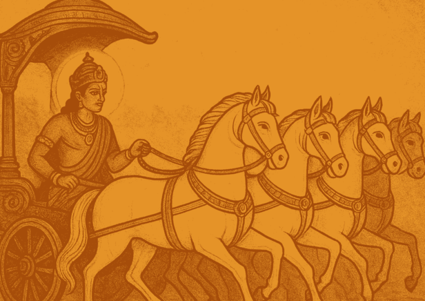 arjuna in his rath