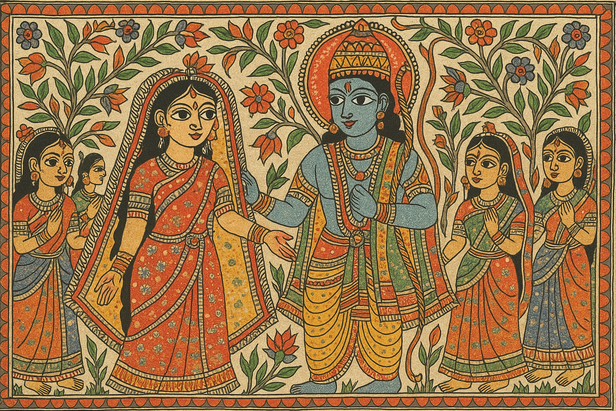 Divine Union in Madhubani Tradition