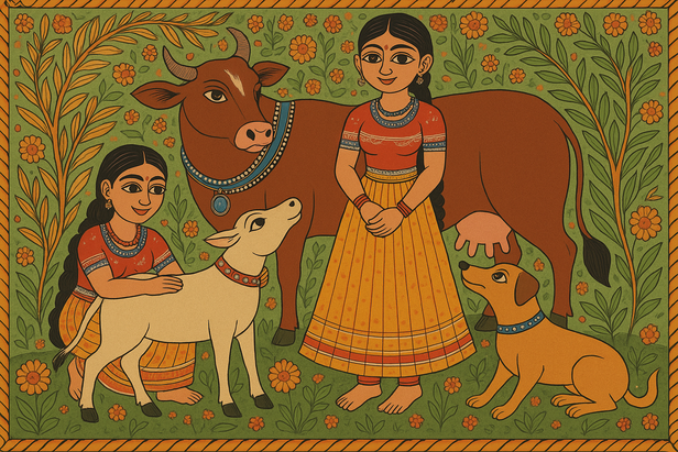 Emotional Bonds in Madhubani Art