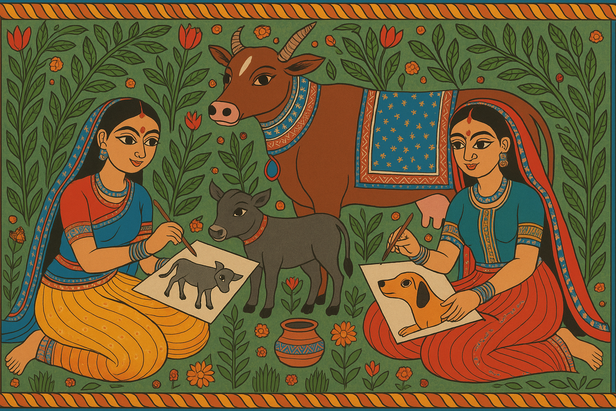 Passing Traditions Through Madhubani Art