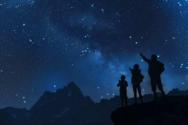 Family and skies