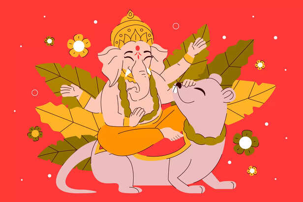 Lord Ganesha on his Vahana