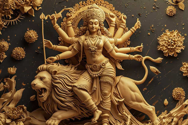 Godess Durga and her Lion