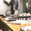 Employees working