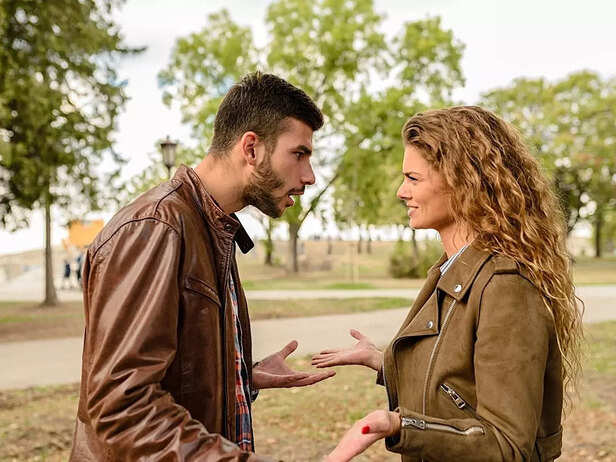 A couple fighting