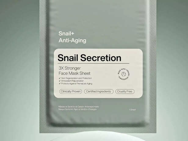 Snail mucin face mask sheet