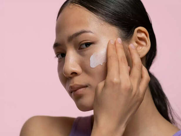 Woman doing skincare