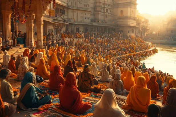 People praying