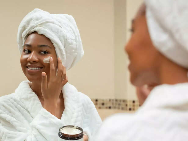 Woman doing skincare