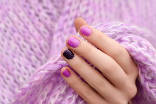 Plum purple nails