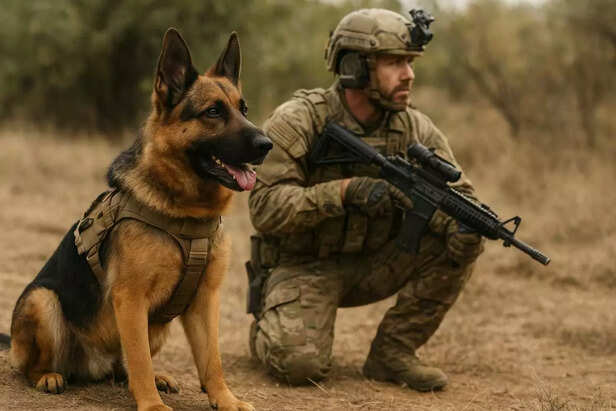 serving german shepherd