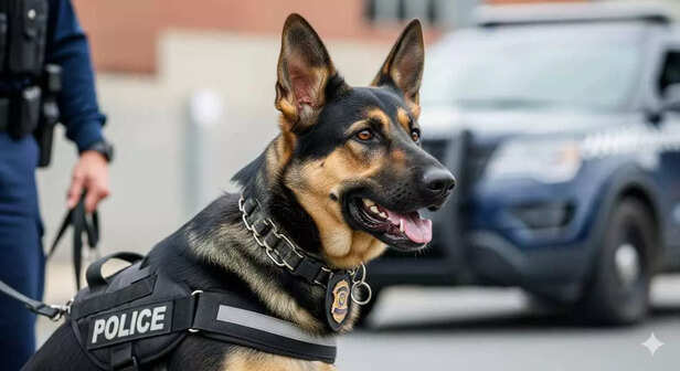 a happy german shepherd