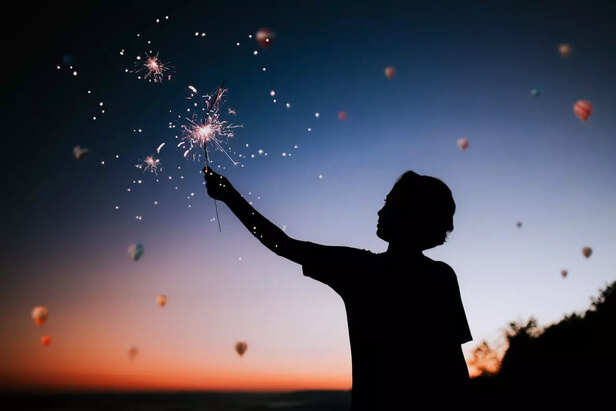 Fireworks in the Night Sky