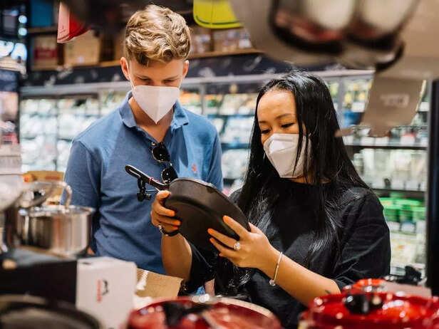 Couple in supermarket