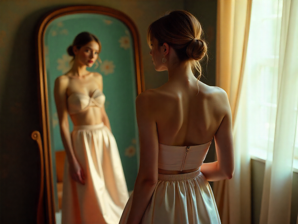 A dreamy image of a woman