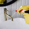 Cleaning the sink