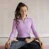 A woman meditating