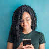 A girl using phone