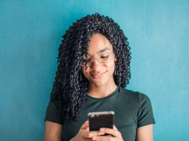 A girl using phone