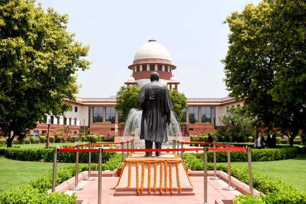 New Delhi, May 14 (ANI): A general view of the Supreme Court of India, in New De...