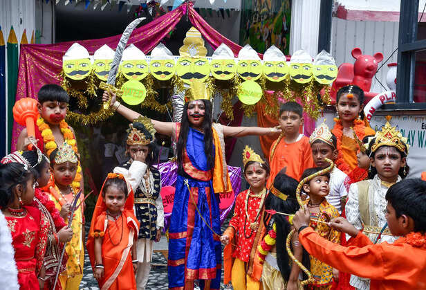 Students perform Ramlila