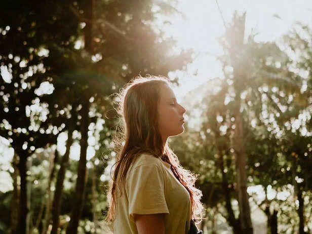 Calm and peaceful woman