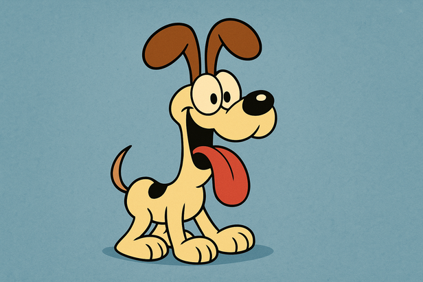 Classic Cartoon Odie from Garfield Comic Strip Smiling Portrait