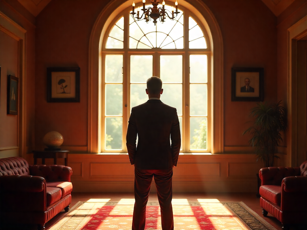 A man standing
