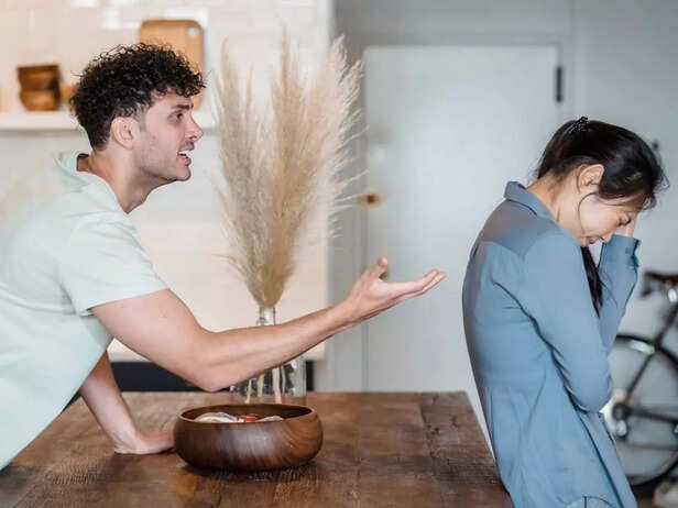 A man shouting