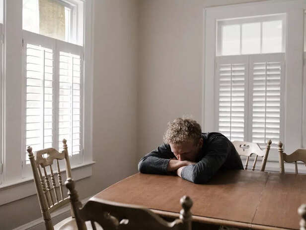 A man sitting alone