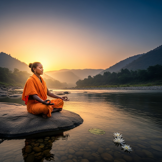 Silence meditation ancient India