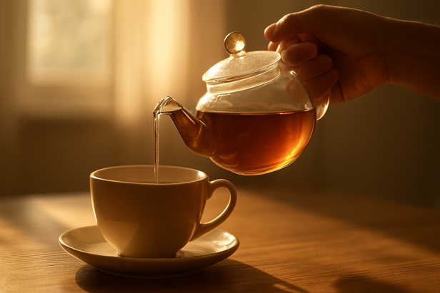 Tea being poured