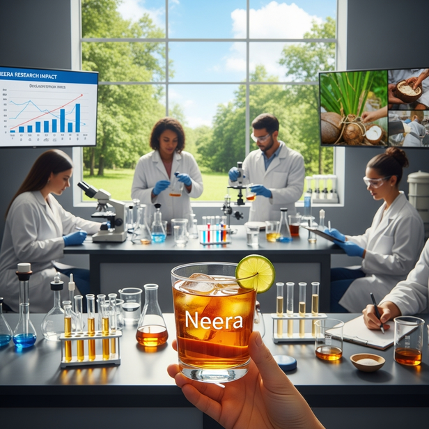 Neera palm juice in glass