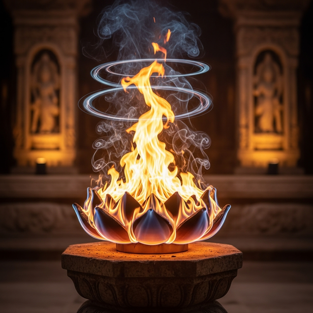 Fire of knowledge representing