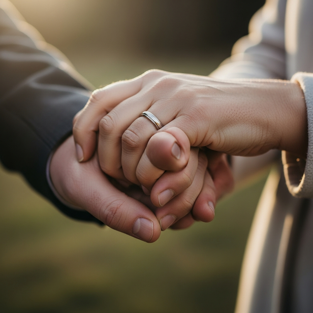 couple holding hands emotional connection