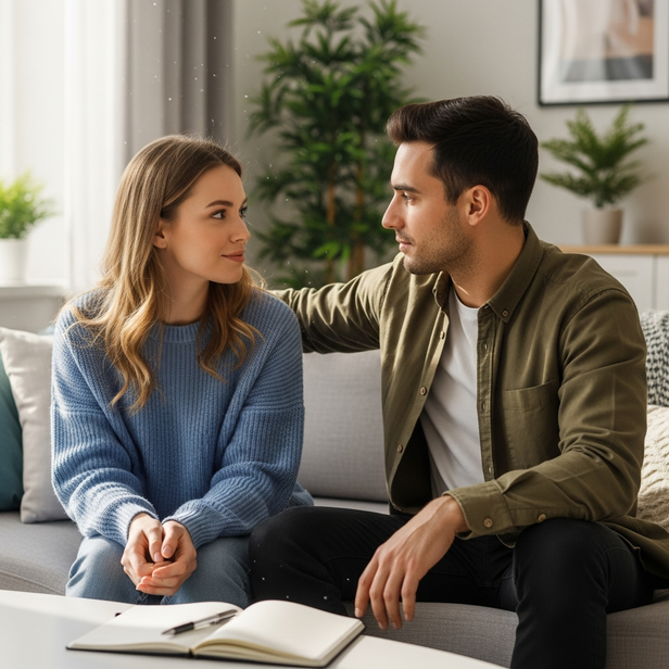 couple resolving conflicts peacefully