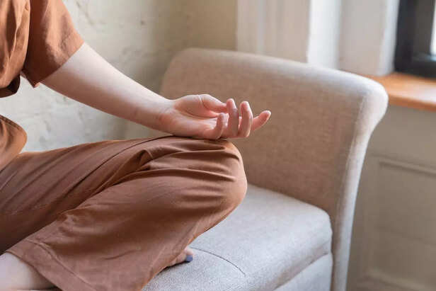 Hands Resting Calmly During Meditation