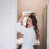 Smile while drying your hairs.
