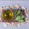 Coconut oil and curry leaves