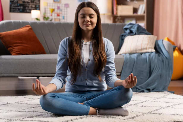 Student Meditating Before Study