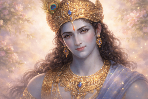 Lord Krishna smiling softly