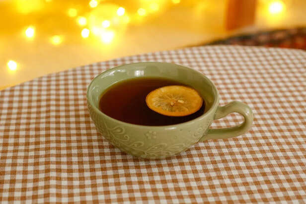 Warm Lemon Water in a Ceramic Mug