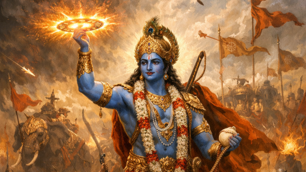 Lord Krishna on the Impermanence of Craving &amp; Aversions (Image Credit: AI)