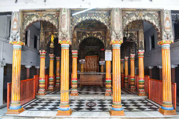 Varanasi, Sept 7 (ANI): Sankatmochan Hanuman Temple observes a partial lunar ecl...