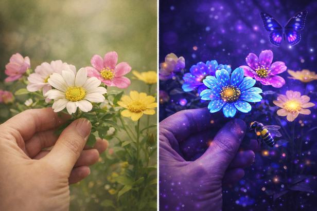 Bees Ultraviolet Flowers