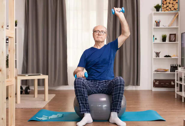 Elder Man Exercising