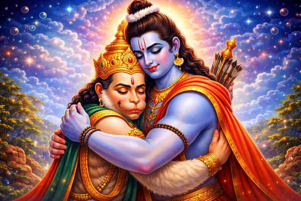 Hanuman and Rama