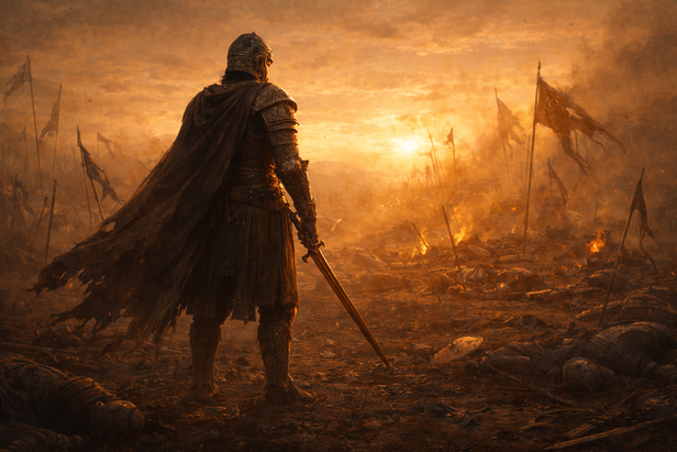 Lone warrior standing