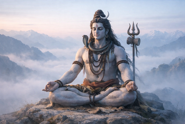 Shiva meditating