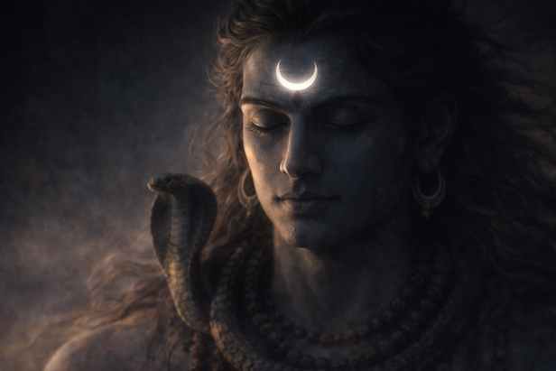 Moon symbolizing in Shiva's head